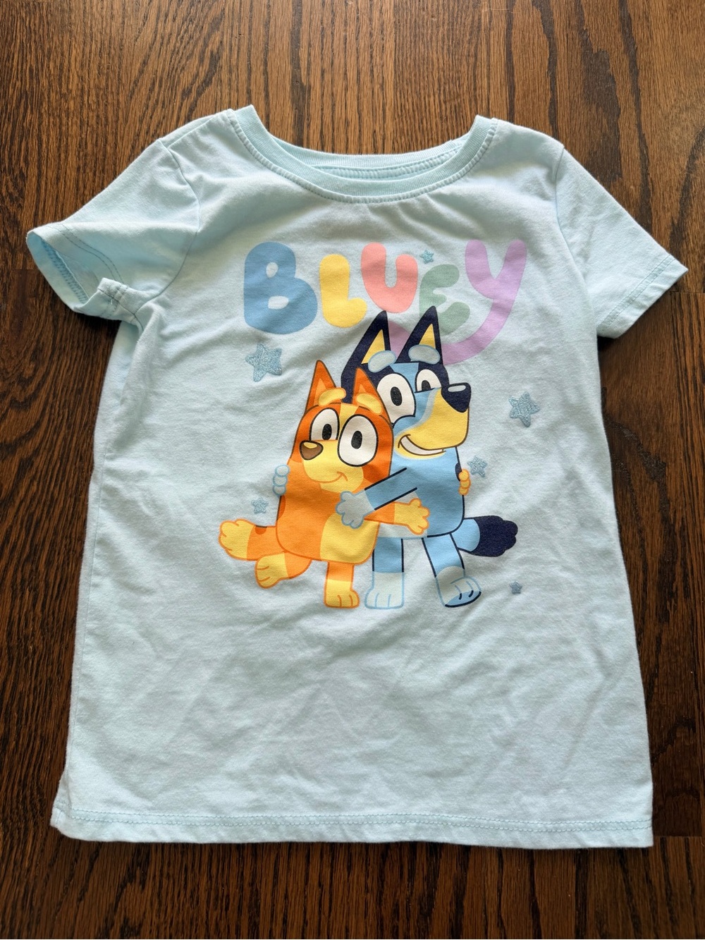🍭6/$30 Bluey & Bingo Light Blue Graphic T-Shirt Size 5